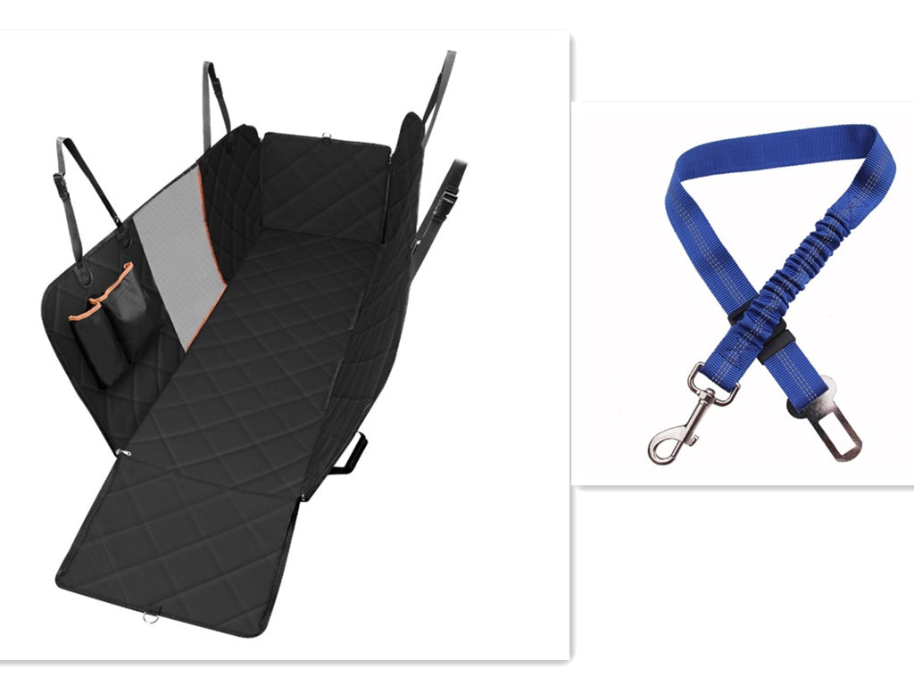 Pet Travel Hammock - Rear Seat Protector with Pocket & Zipper