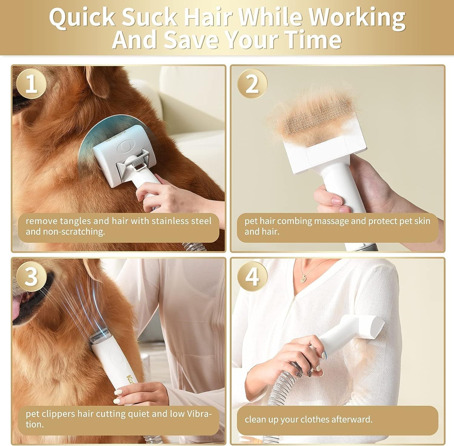 PetLuxe Grooming Kit – All-in-One Vacuum for Happy Pets