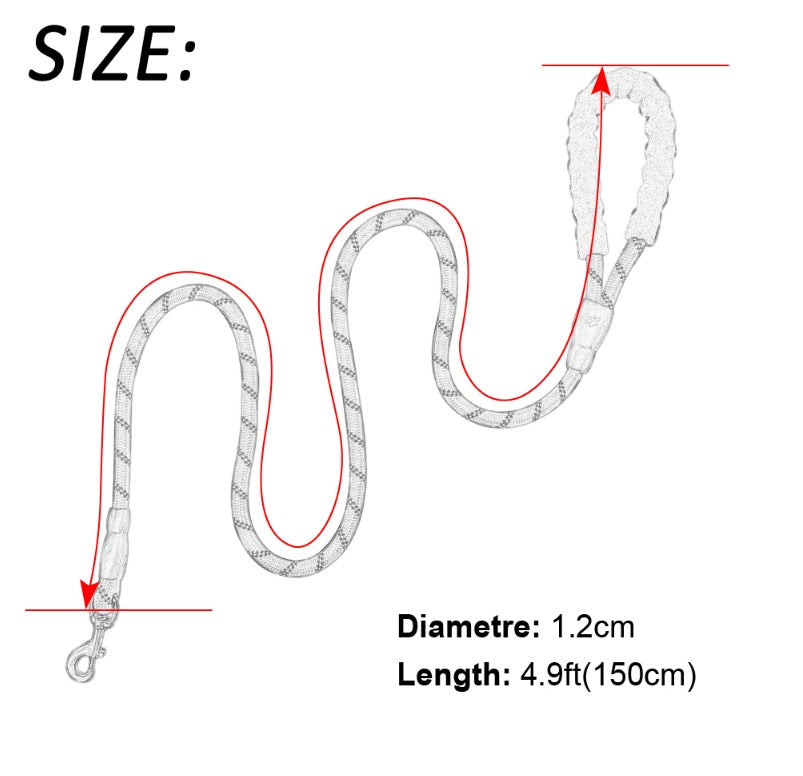 Happy Pup Nylon Dog Leash – Safe Evening Walks for Pets