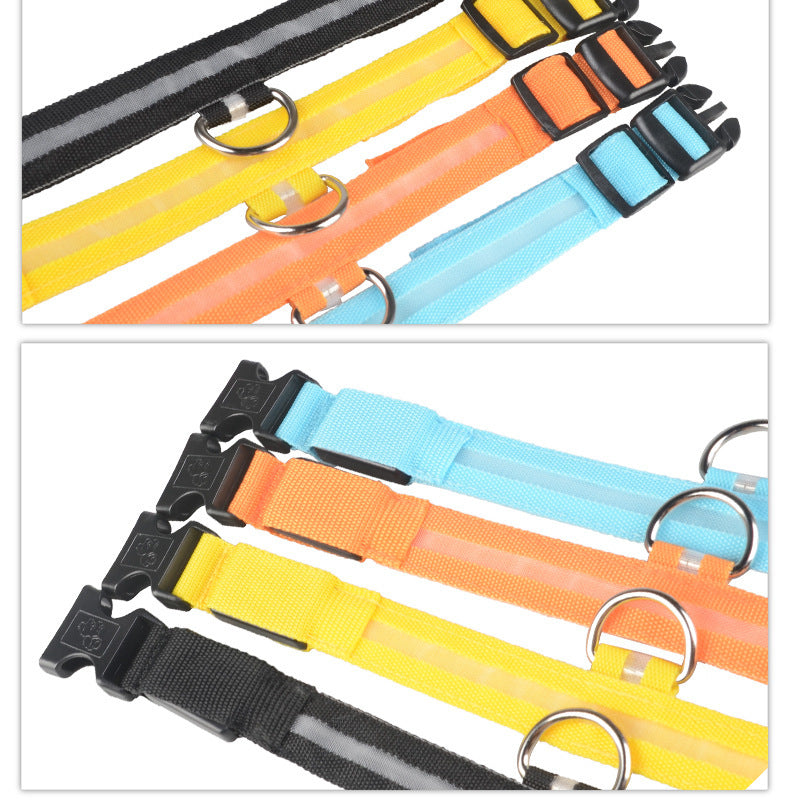 Shiny Tail LED Collar - Safe, Stylish, and Glow-in-Dark