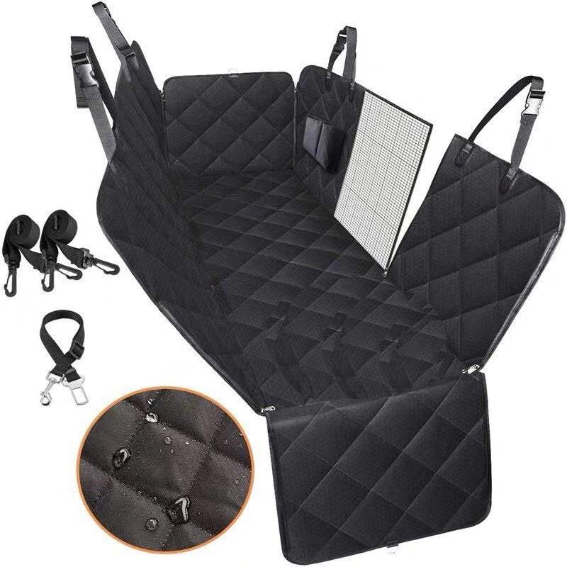 Pet Travel Hammock - Rear Seat Protector with Pocket & Zipper