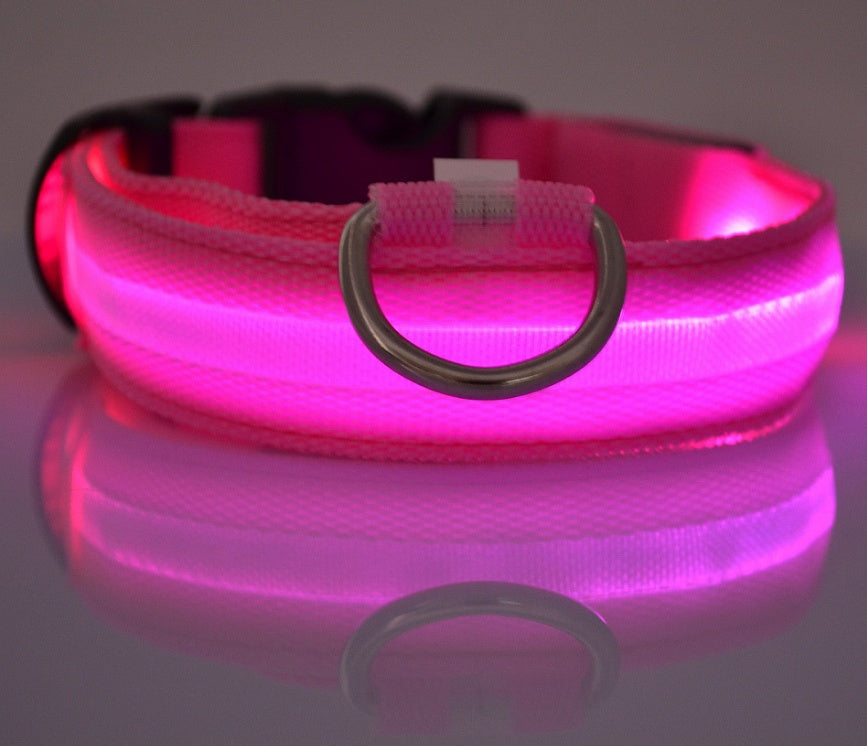 Shiny Tail LED Collar - Safe, Stylish, and Glow-in-Dark