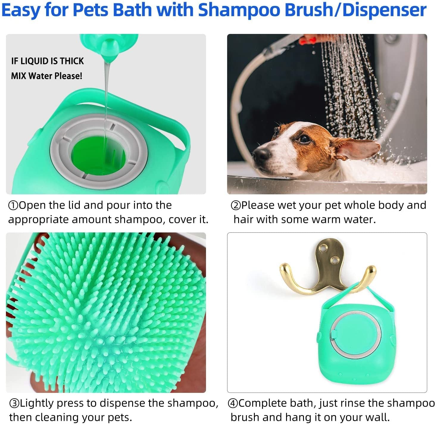 Gentle Paws Pet Massage Brush – Short Hair Grooming Made Simple
