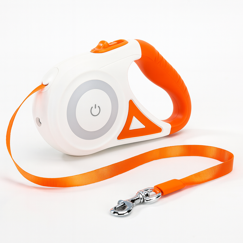 Easy-Walk Retractable Leash Set With Built-In LED Light