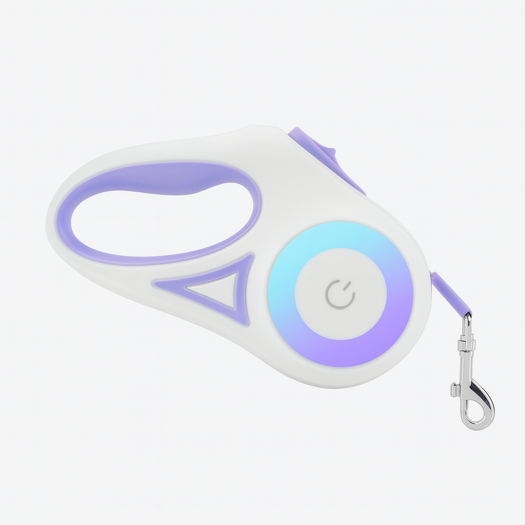 Easy-Walk Retractable Leash Set With Built-In LED Light