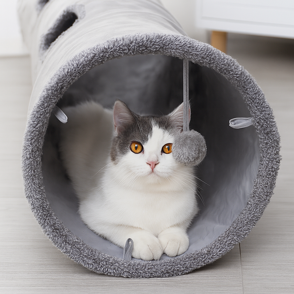 Snuggle Cat Tunnel Toy – Active Playtime for Happy Cats