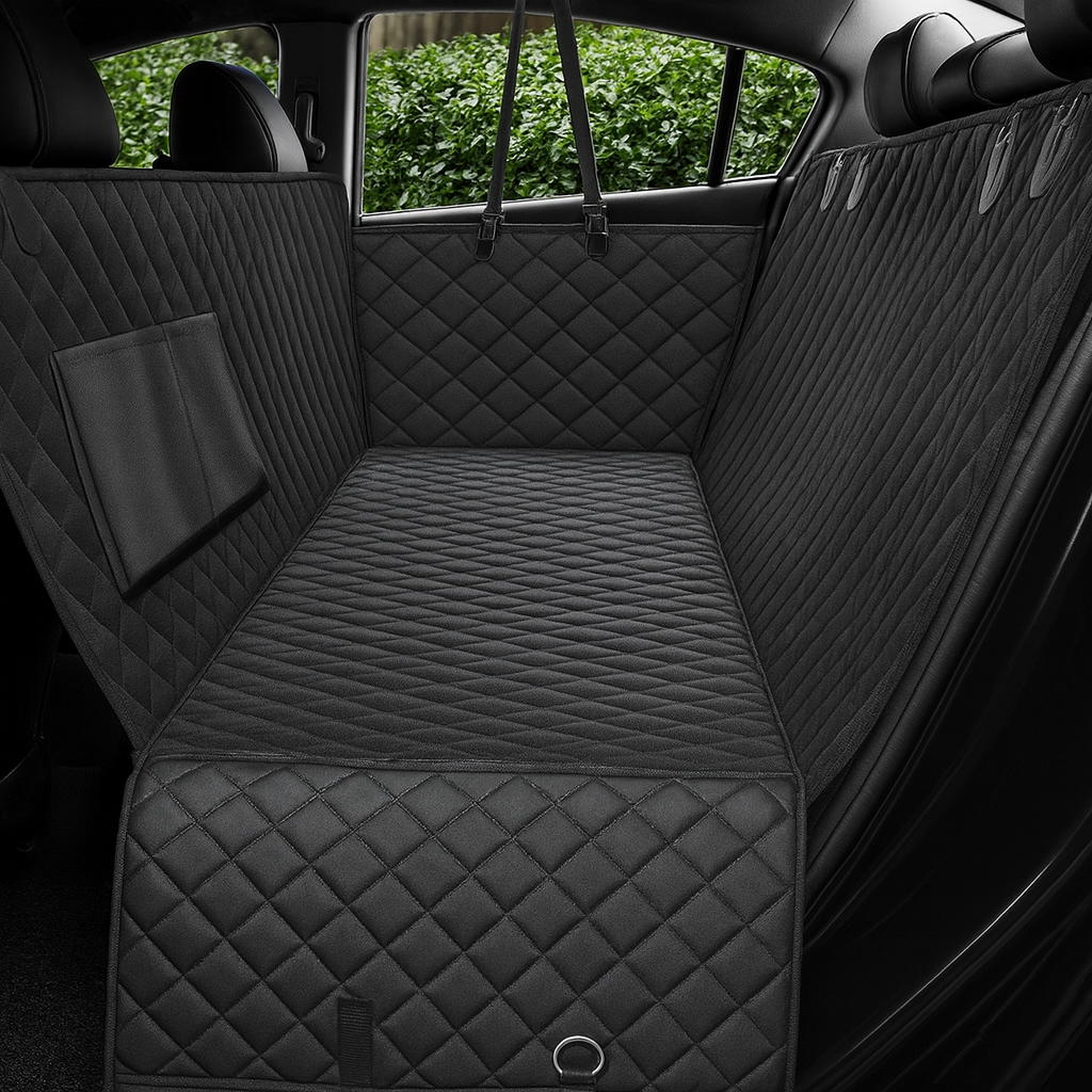 Pet Travel Hammock - Rear Seat Protector with Pocket & Zipper