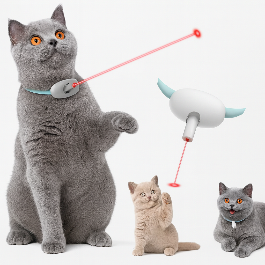 Laser Chase Collar - Smart Fun Playtime for Active Cats