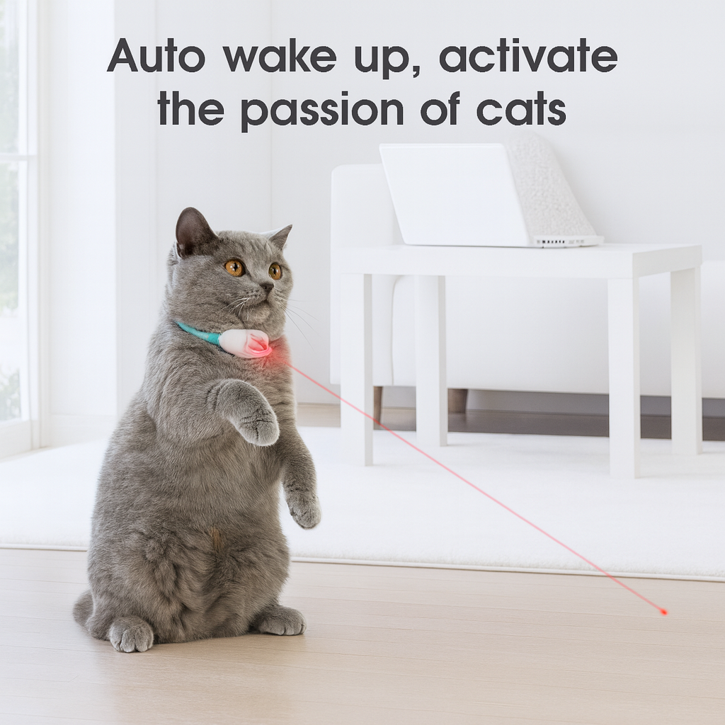 Laser Chase Collar - Smart Fun Playtime for Active Cats