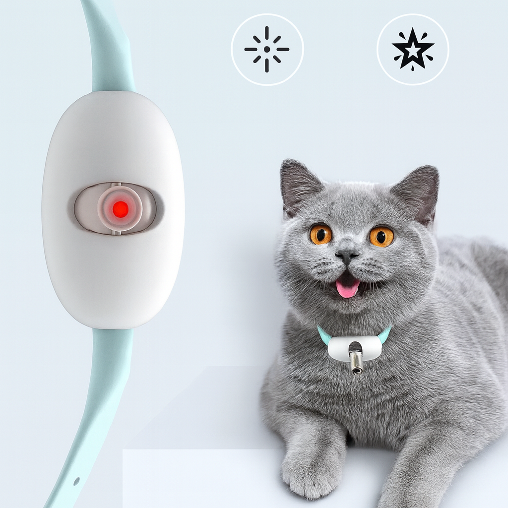 Laser Chase Collar - Smart Fun Playtime for Active Cats