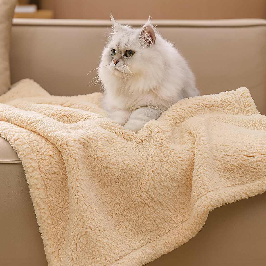 Fur Haven Velvet Blanket - Cozy Comfort for Your Pet
