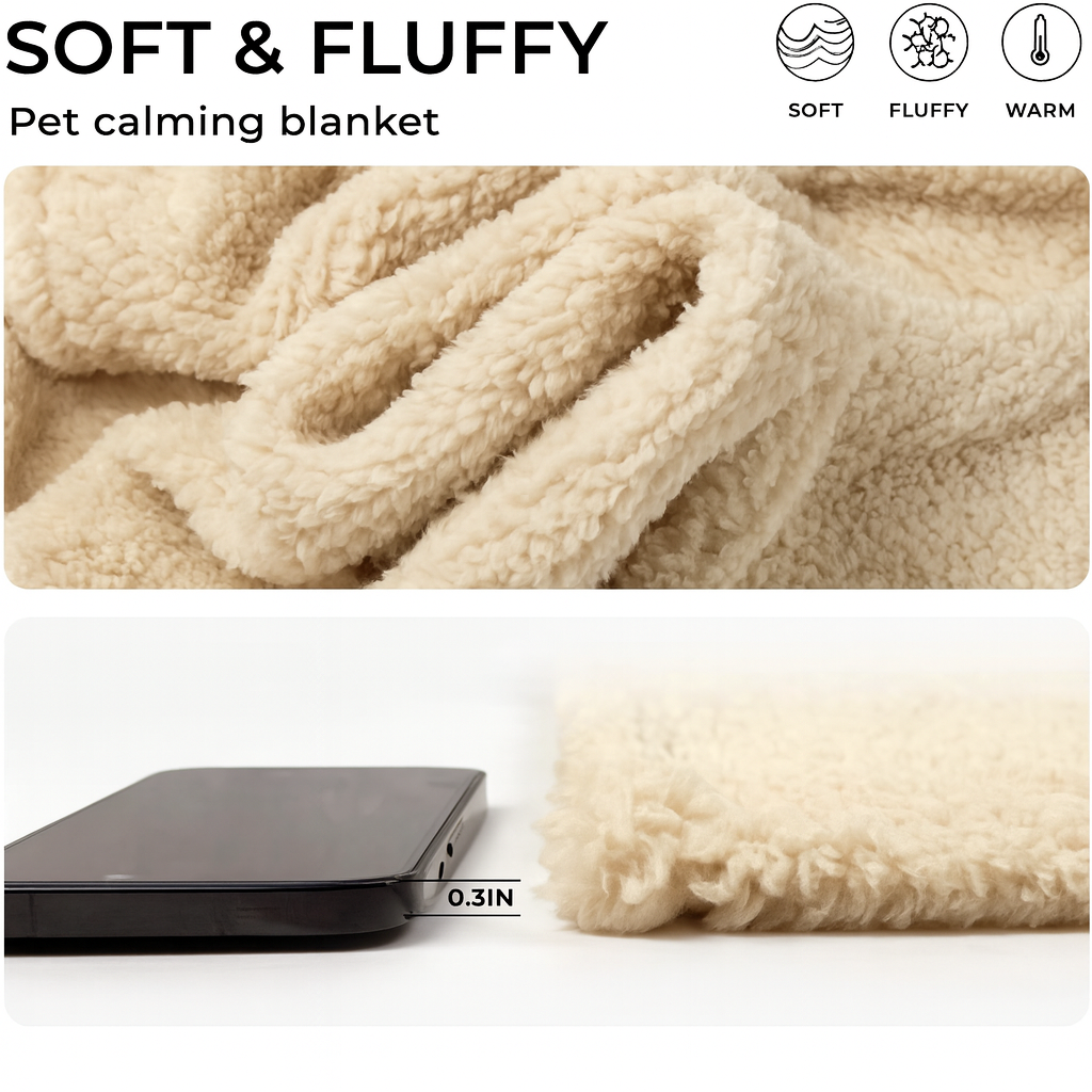 Fur Haven Velvet Blanket - Cozy Comfort for Your Pet