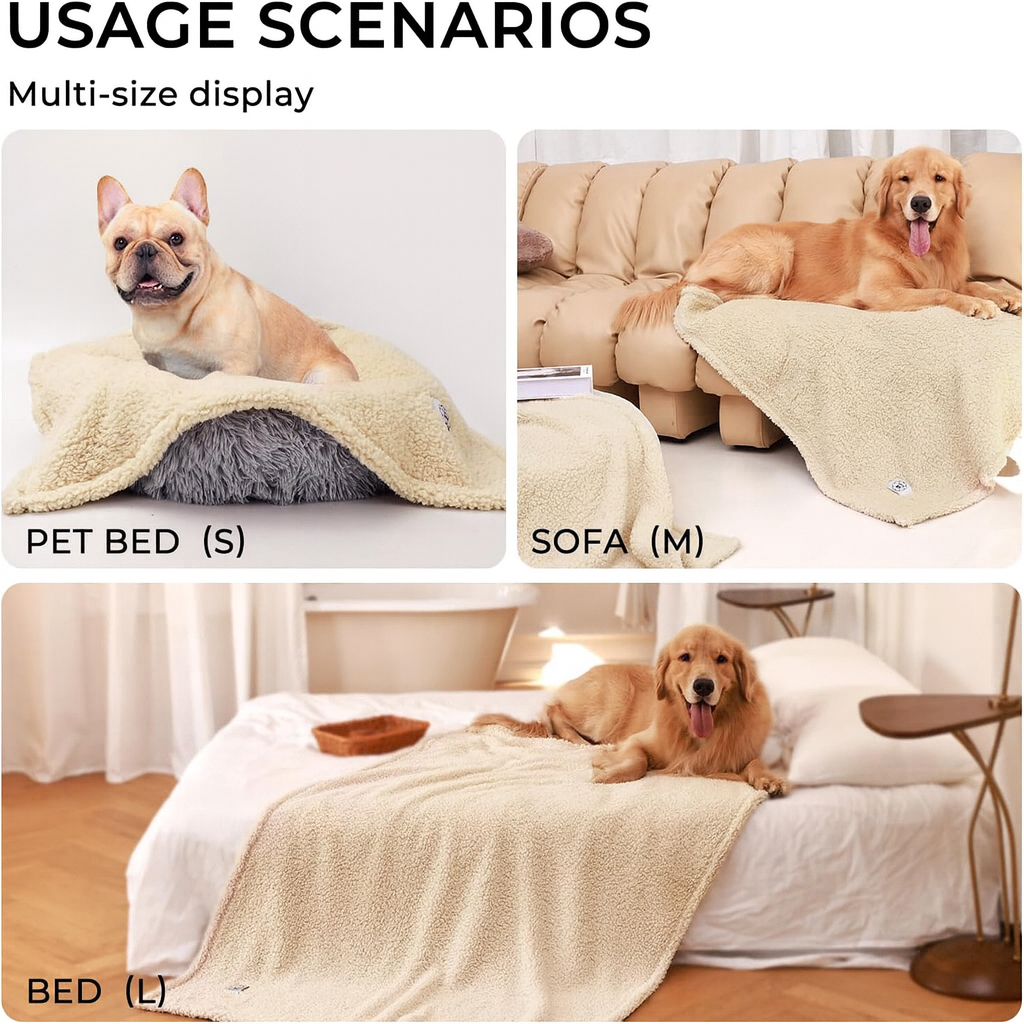 Fur Haven Velvet Blanket - Cozy Comfort for Your Pet