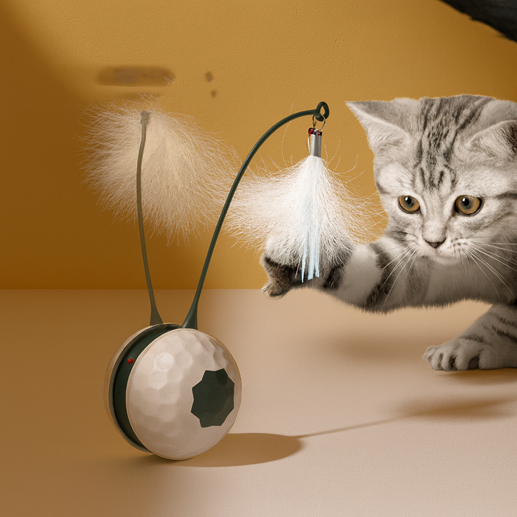 Cozy Fur Electric Cat Toy – Elegant, Safe, and Fun