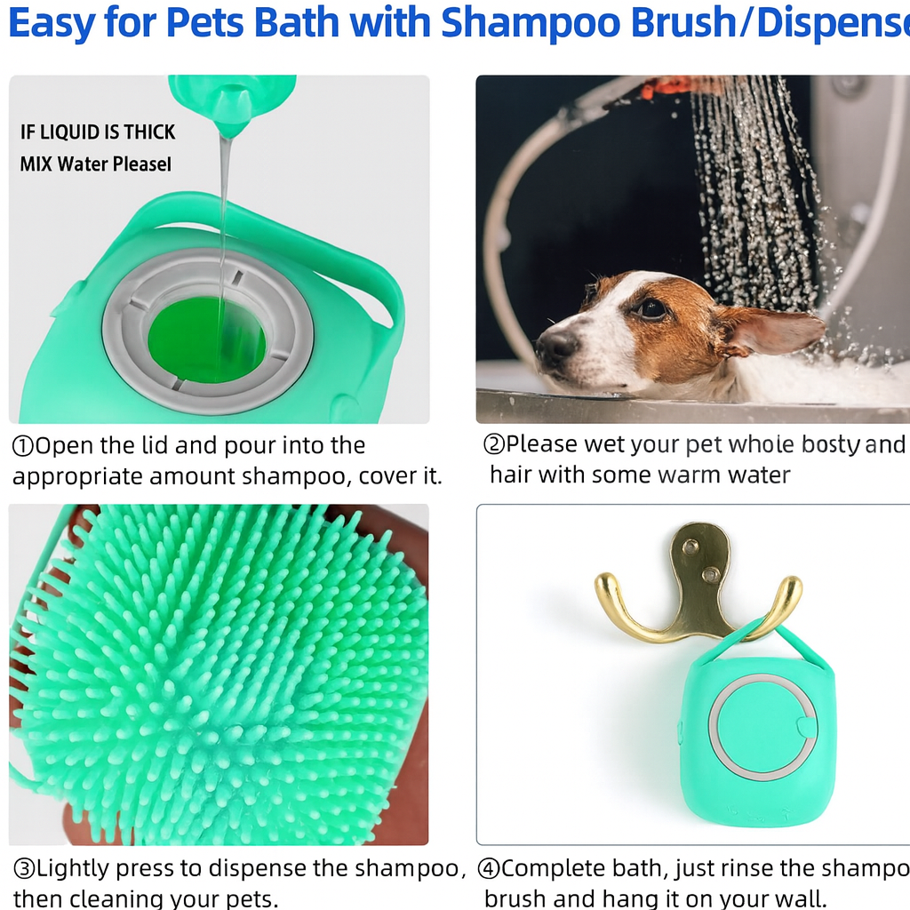 Gentle Paws Pet Massage Brush – Short Hair Grooming Made Simple