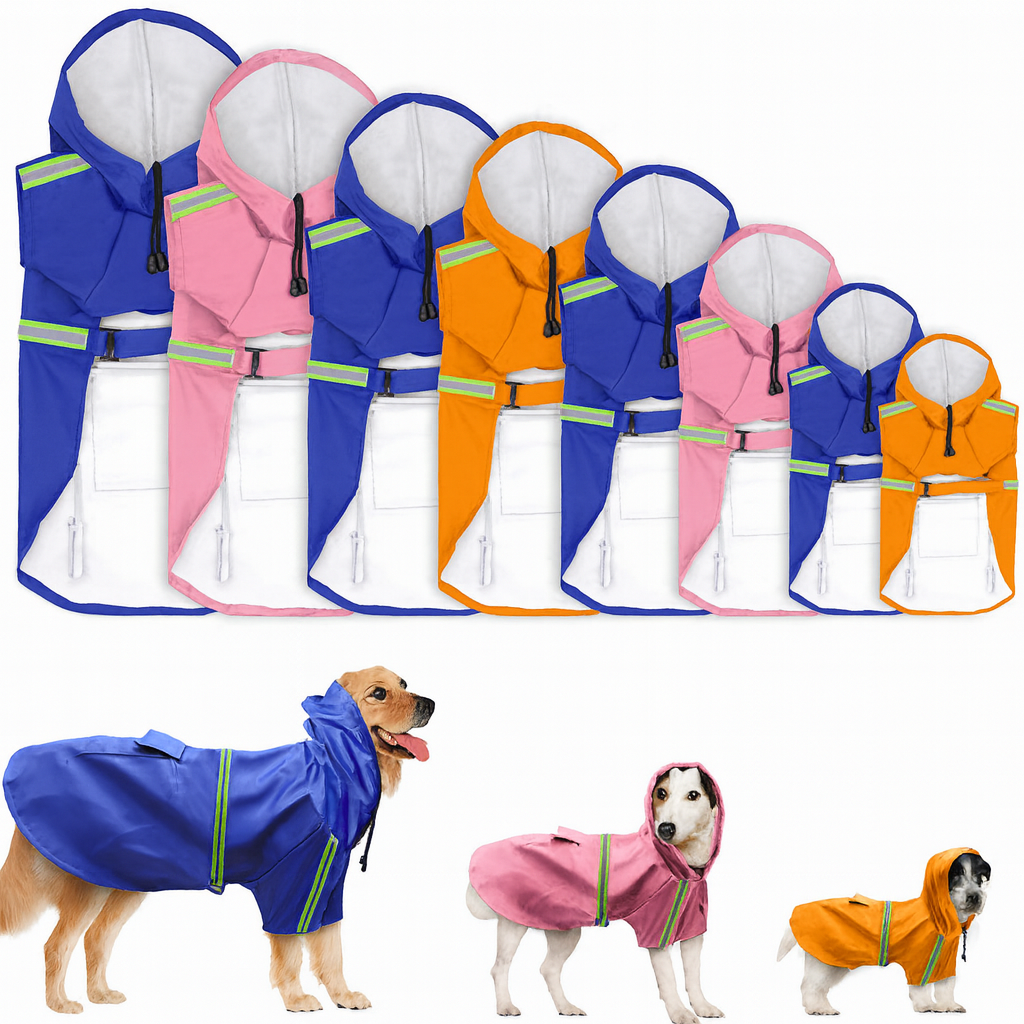 Paw Dry Waterproof Dog Raincoat – Stay Dry and Visible Outdoors