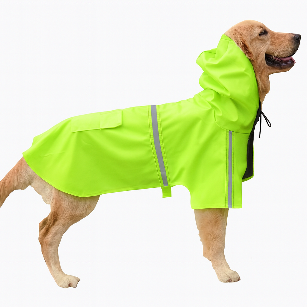 Paw Dry Waterproof Dog Raincoat – Stay Dry and Visible Outdoors