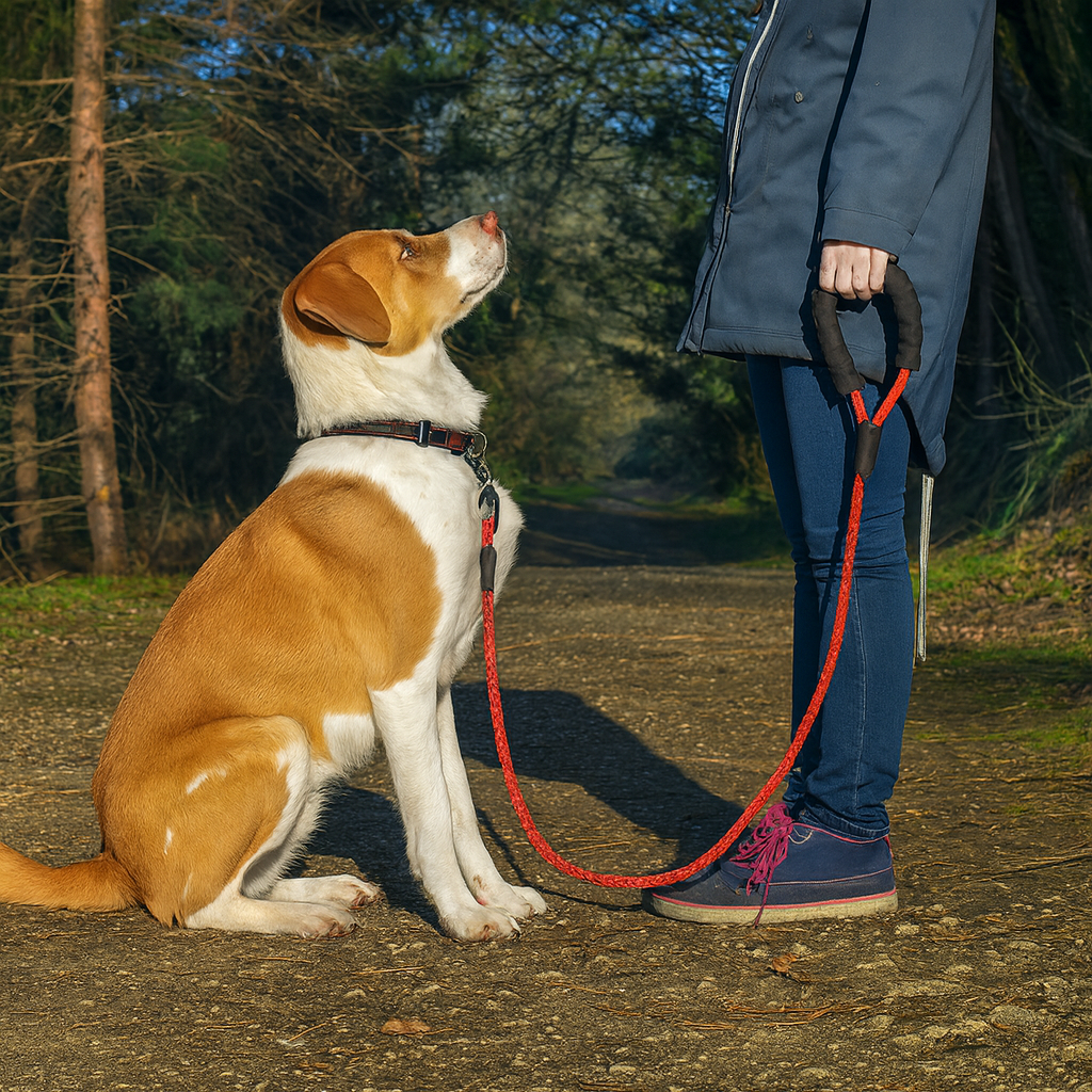 Happy Pup Nylon Dog Leash – Safe Evening Walks for Pets