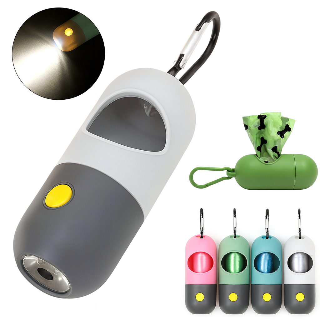 Cozy Fur LED Pet Bag Holder – Clean Walks Anytime