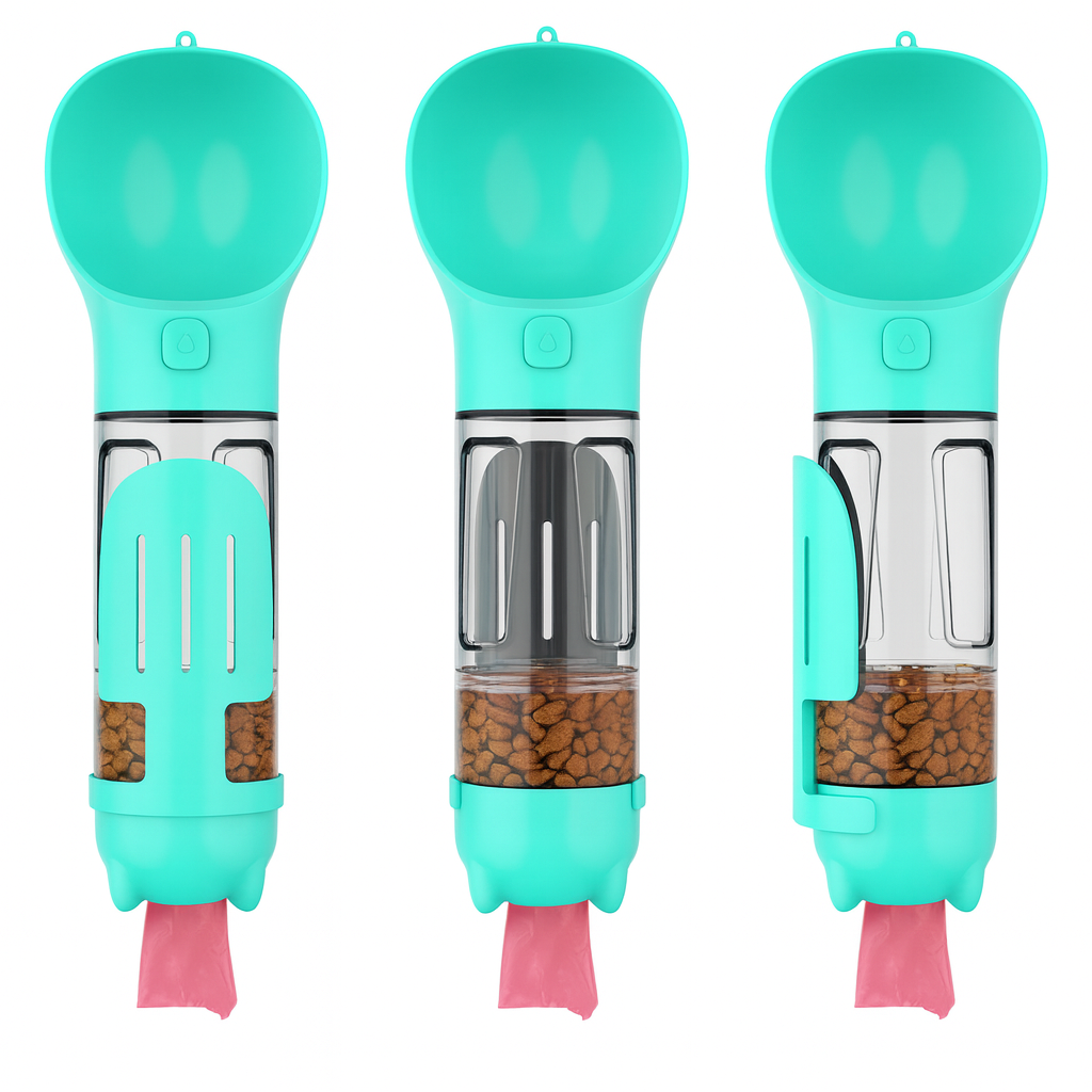 Pawfect 3-in-1 Dog Bottle – Water, Food & Poop Bags