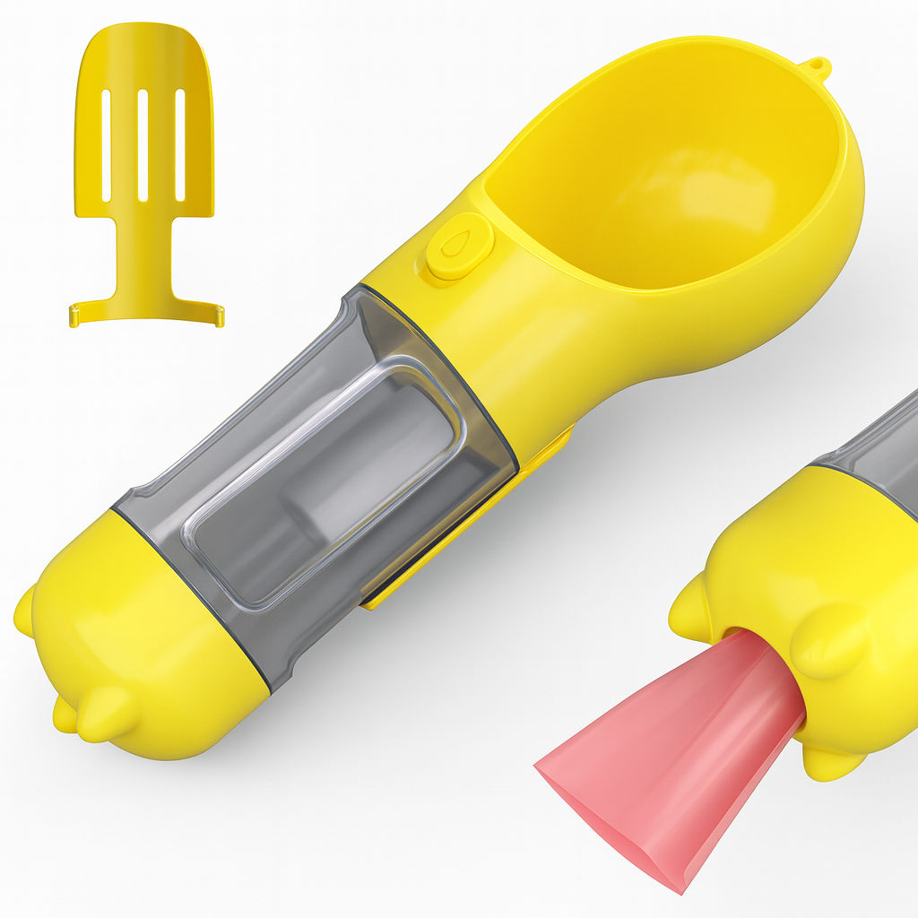 Pawfect 3-in-1 Dog Bottle – Water, Food & Poop Bags