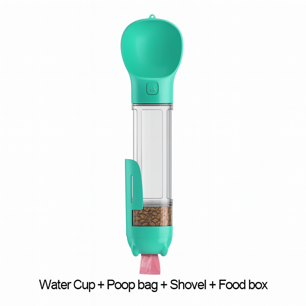Pawfect 3-in-1 Dog Bottle – Water, Food & Poop Bags