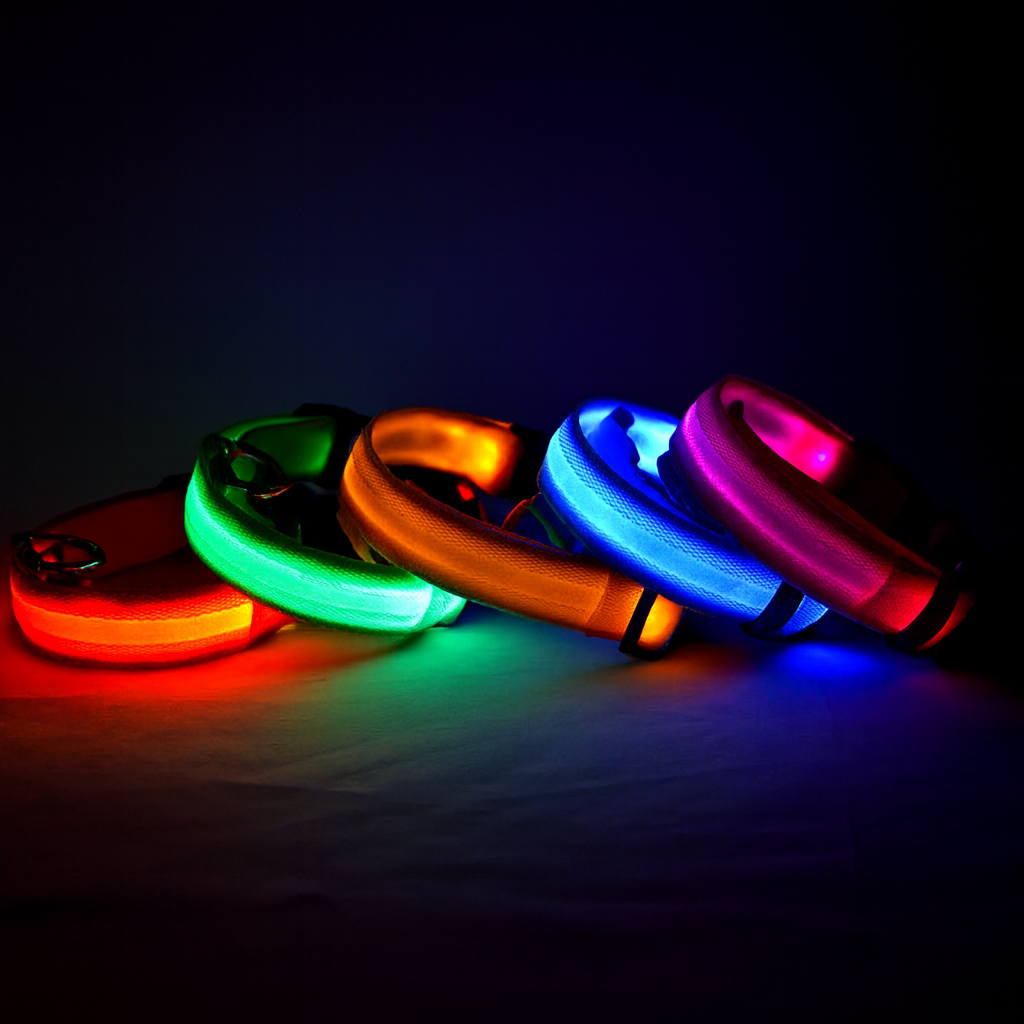 Shiny Tail LED Collar - Safe, Stylish, and Glow-in-Dark