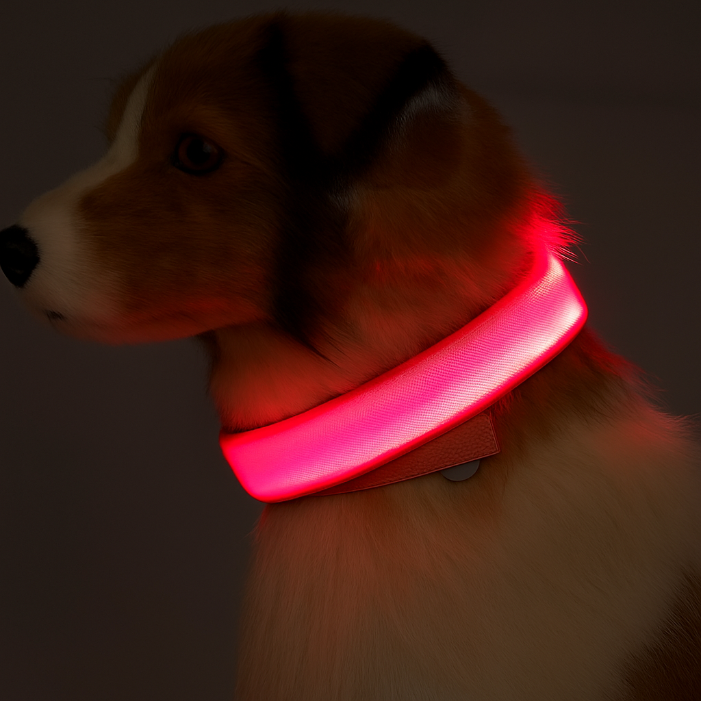 Shiny Tail LED Collar - Safe, Stylish, and Glow-in-Dark