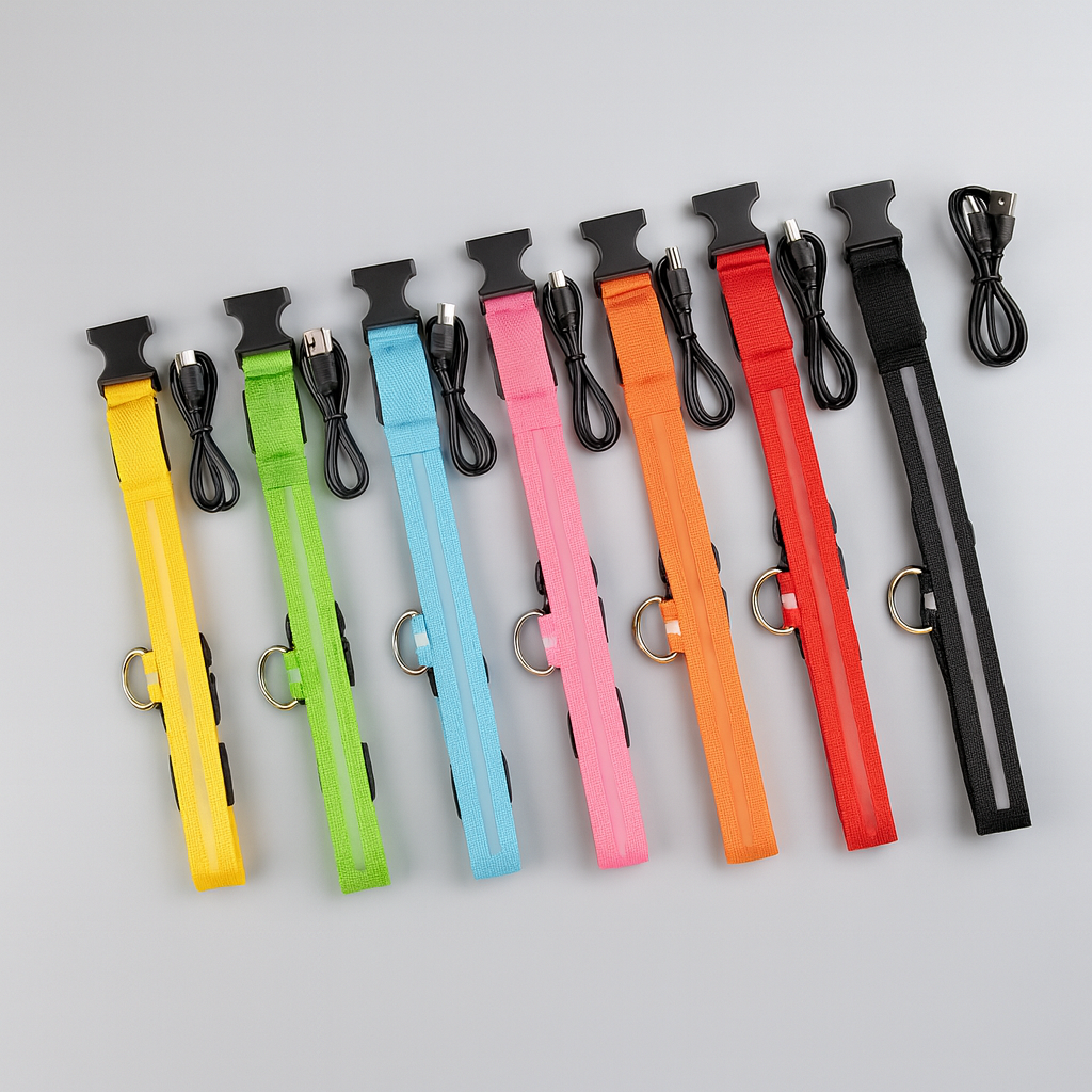 Shiny Tail LED Collar - Safe, Stylish, and Glow-in-Dark