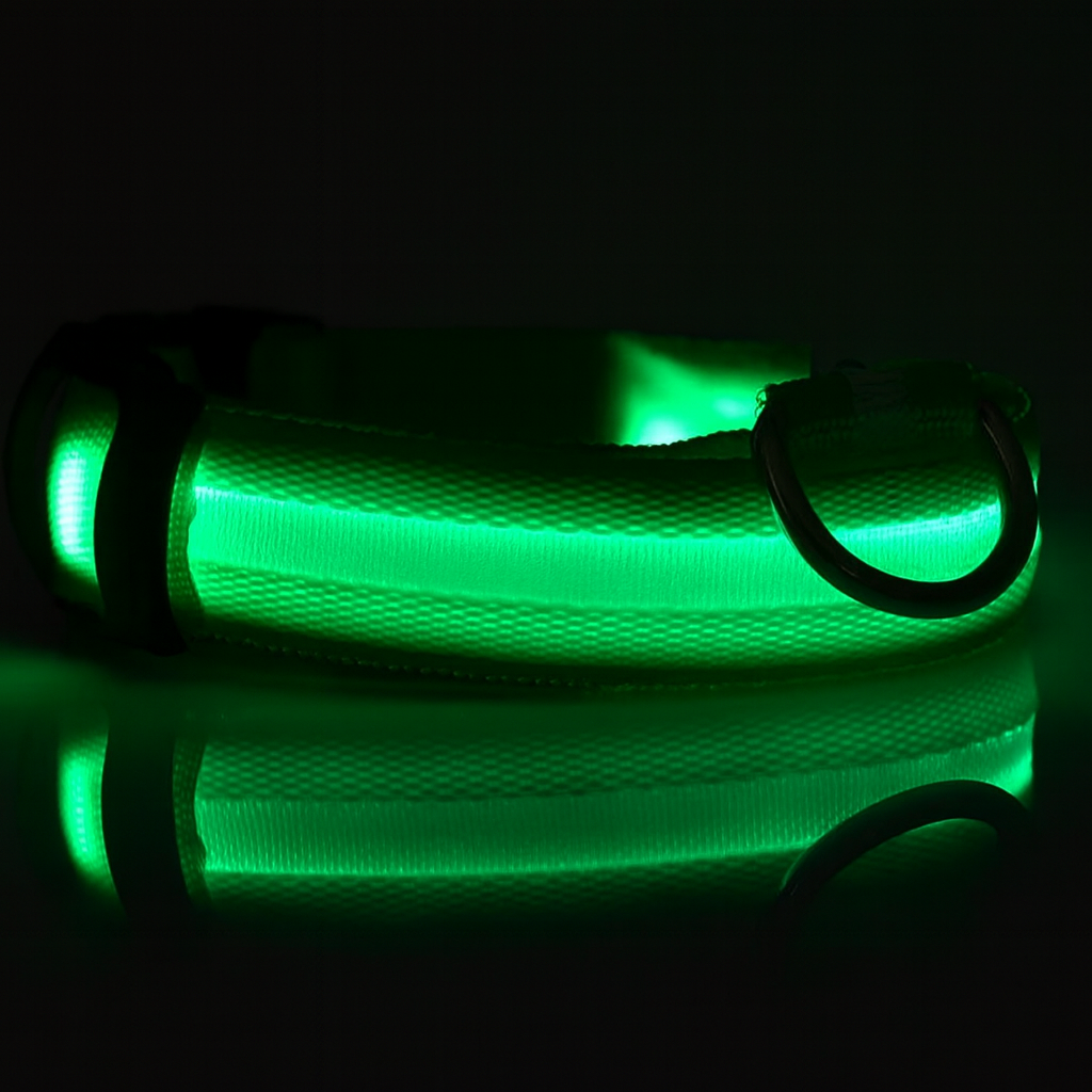 Shiny Tail LED Collar - Safe, Stylish, and Glow-in-Dark