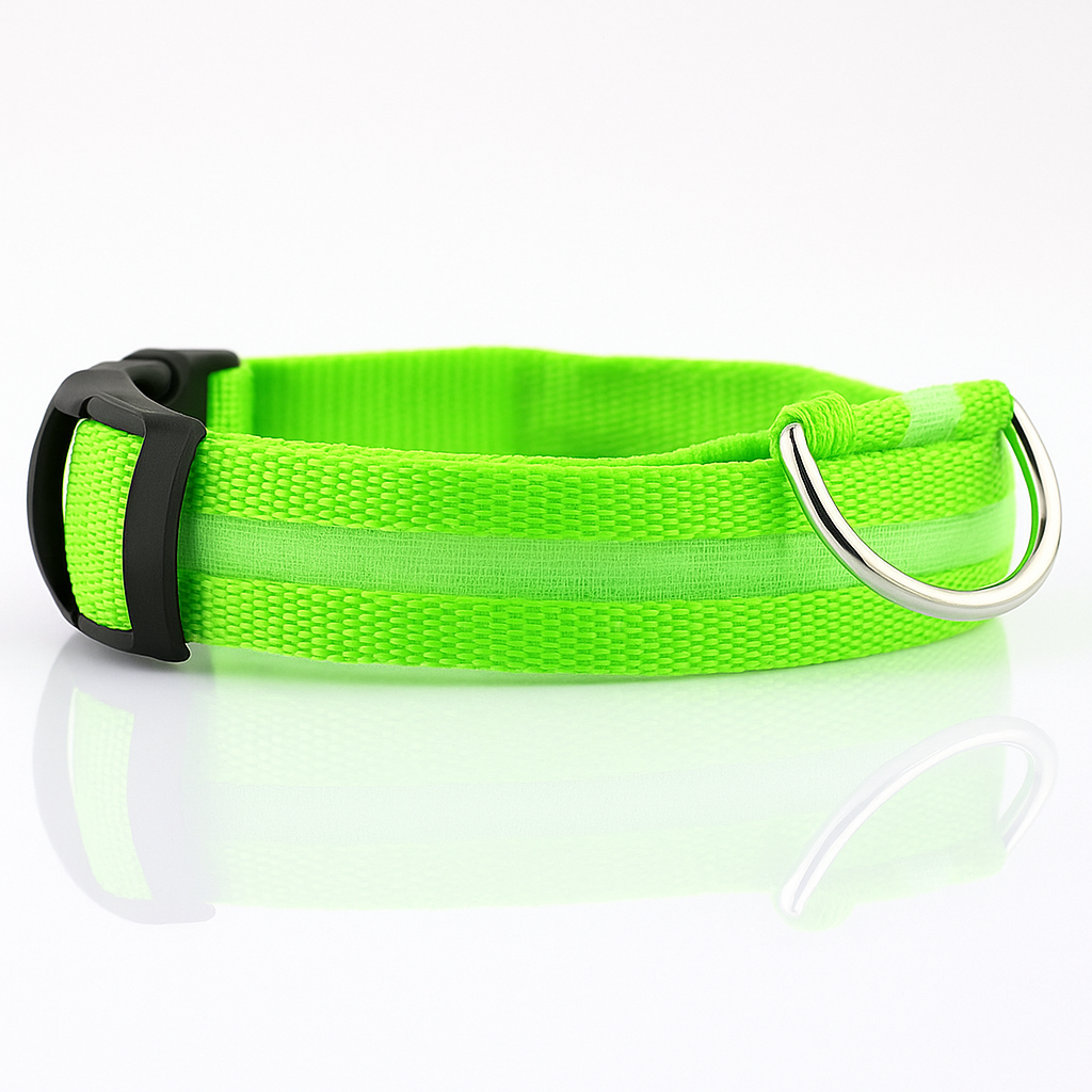 Shiny Tail LED Collar - Safe, Stylish, and Glow-in-Dark