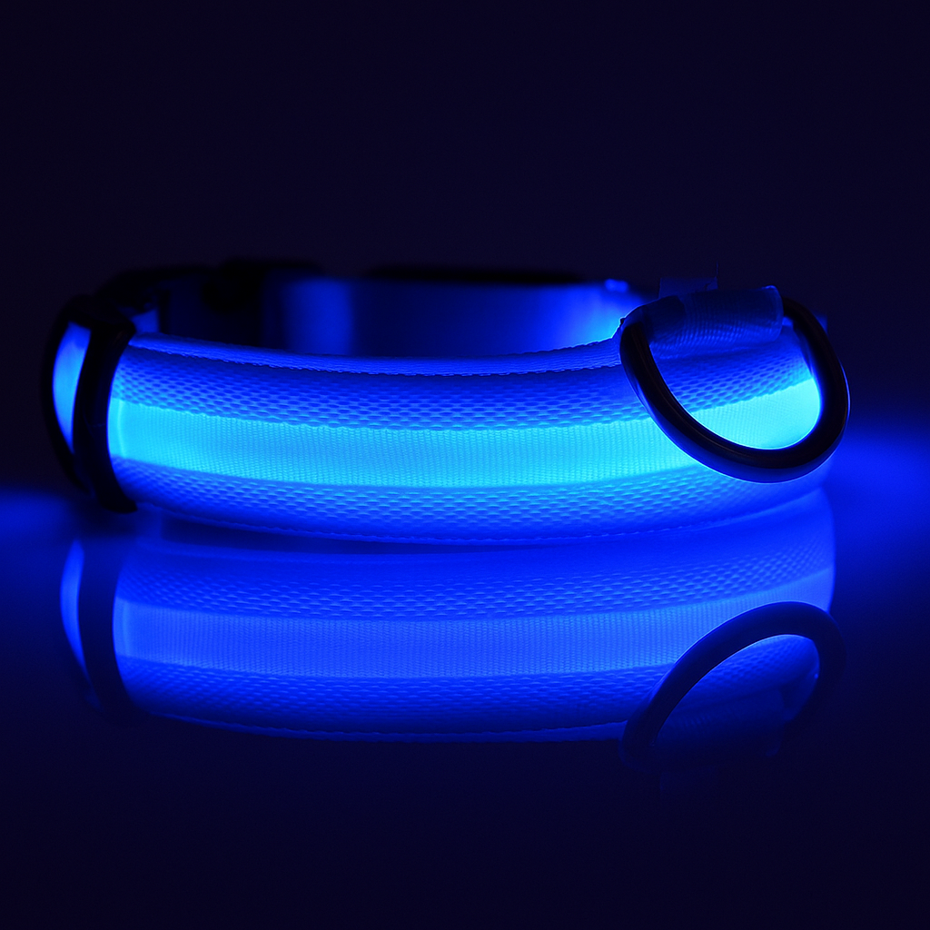 Shiny Tail LED Collar - Safe, Stylish, and Glow-in-Dark
