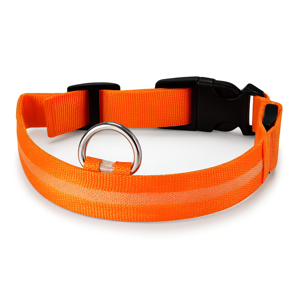 Shiny Tail LED Collar - Safe, Stylish, and Glow-in-Dark