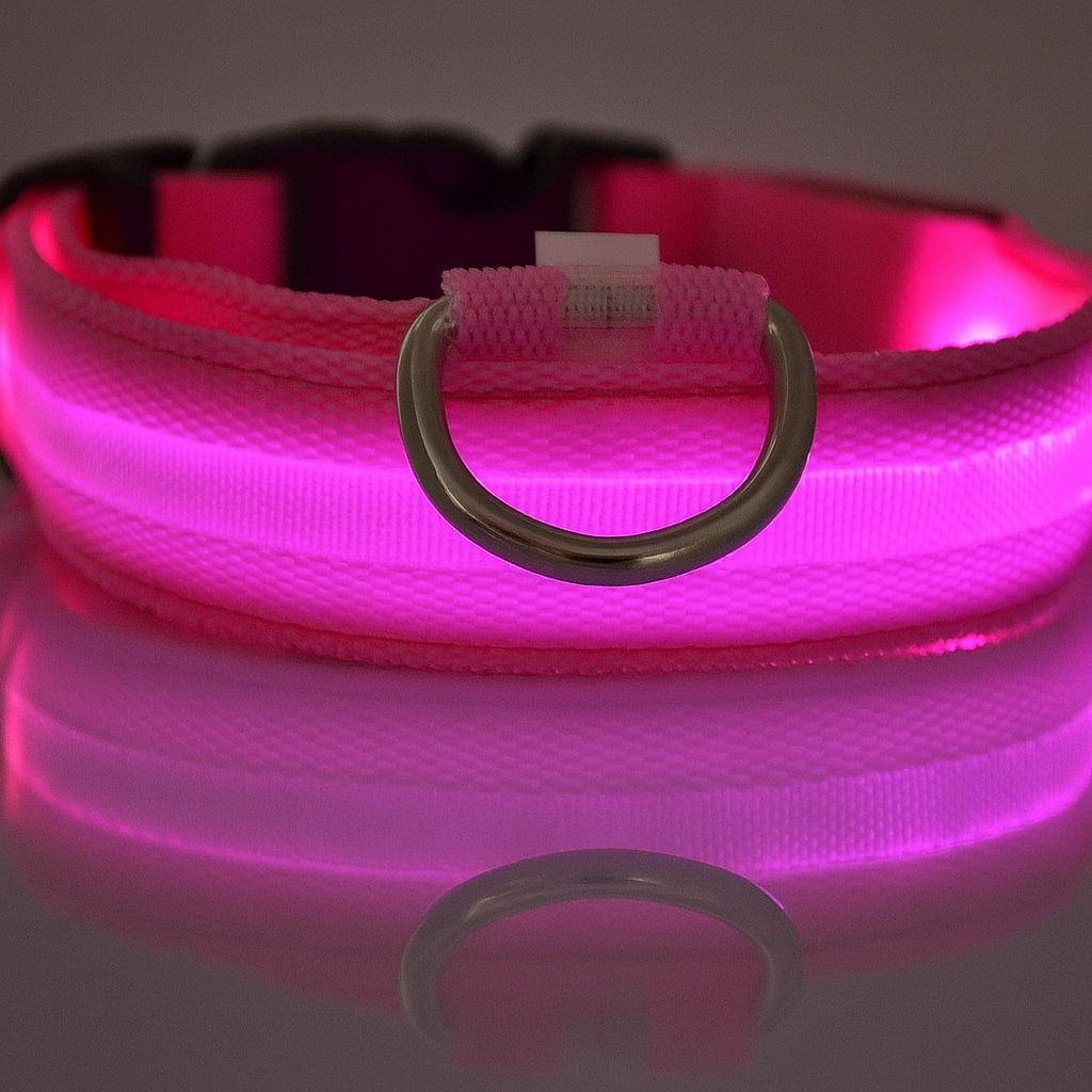 Shiny Tail LED Collar - Safe, Stylish, and Glow-in-Dark