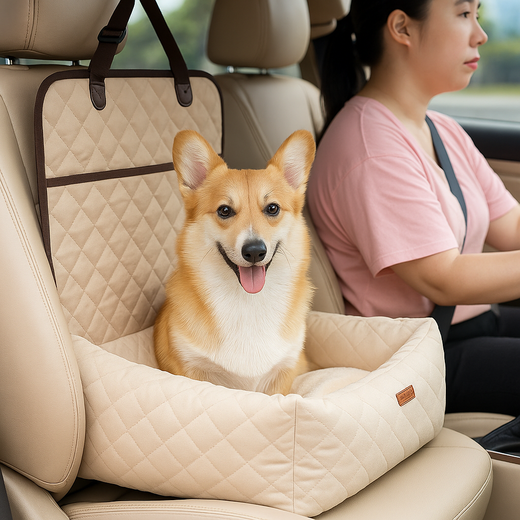 Cozy Trip Pet Car Nest – Stress-Free Travel for Dogs and Cats